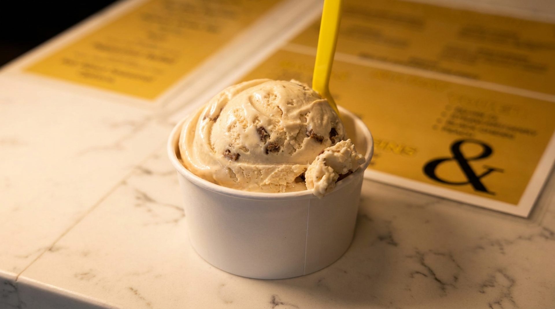 Ice cream at a coffee house
